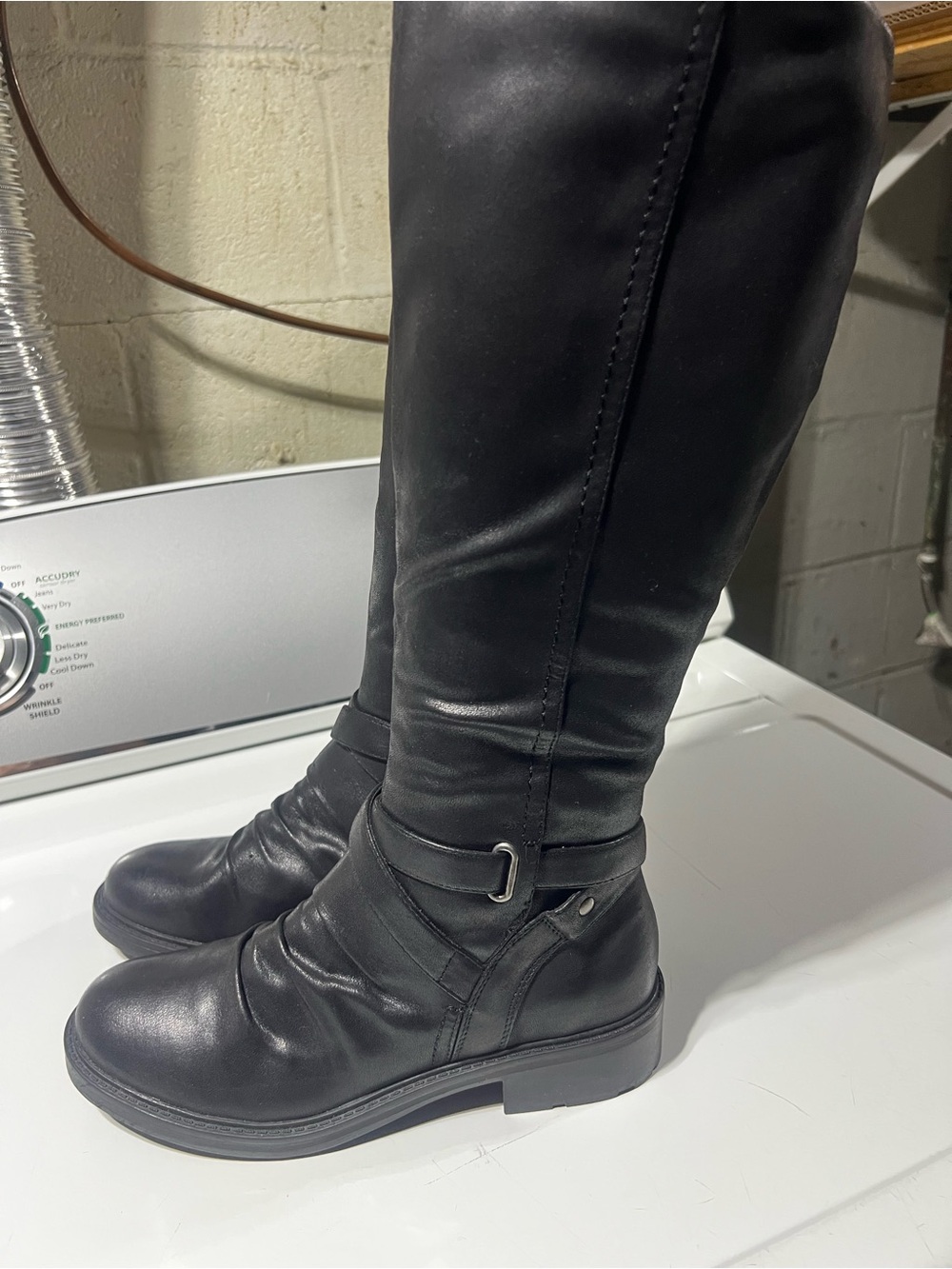 BareTraps tall Black Boots with Ankle Strap